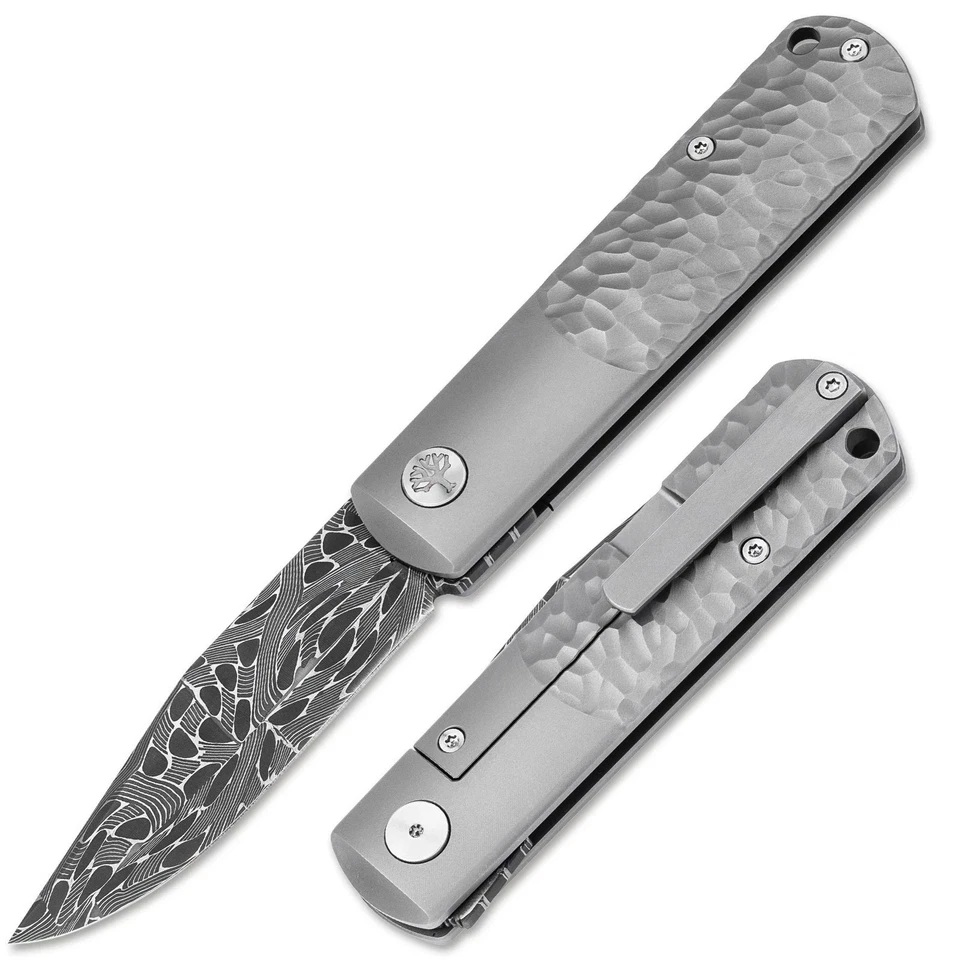 Cuchillo de Bolsillo de Coleccionista BOKER® BRLW Meteorite Damasco Hoja Titán 2.56" Foto 1 de 4