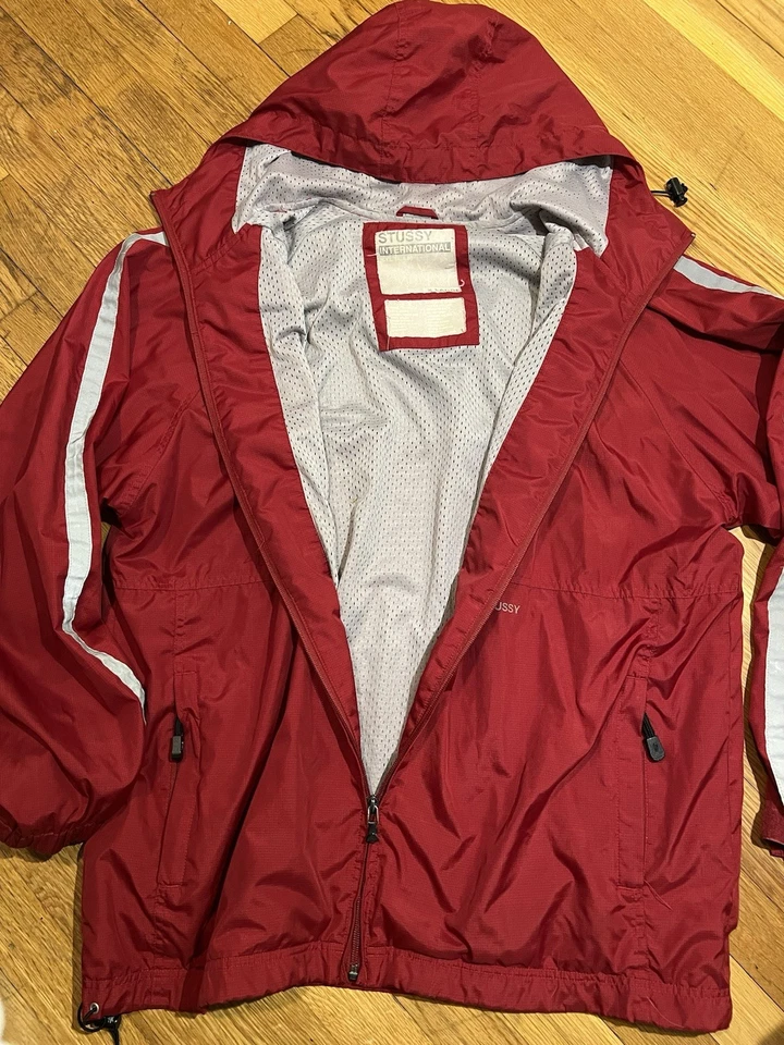 Stussy Vintage 90s Windbreaker RED Light Jacket Size Large Men - Read Desc - Image 1 of 4