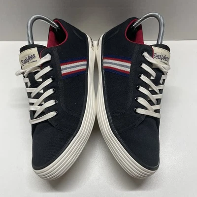 SEA VEES BLACK TWILL BALBOA COURT SHOES Barely Worn Size 9.5 - Image 1 of 4