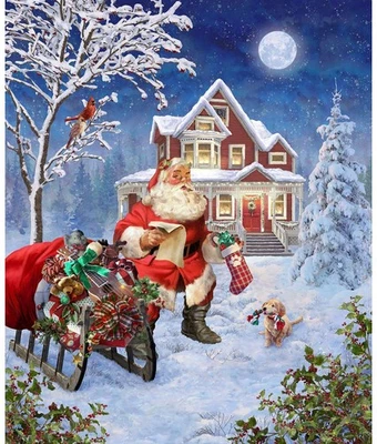 Hoffman - Ol St Nick Santas Llegada - 36" Santa Panel - Diciembre Foto 1 de 4