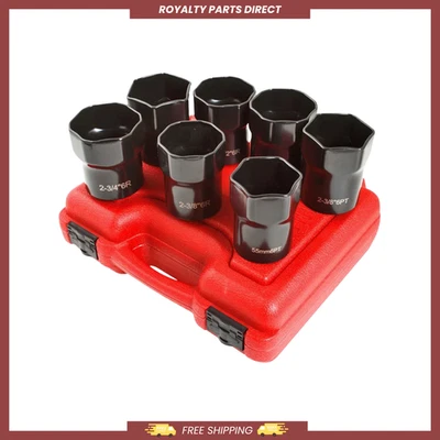 SUNEX TOOLS 7pc 1/2" Drive Wheel Bearing Locknut Sockets Tools Set 2847 NEW - Image 1 of 4