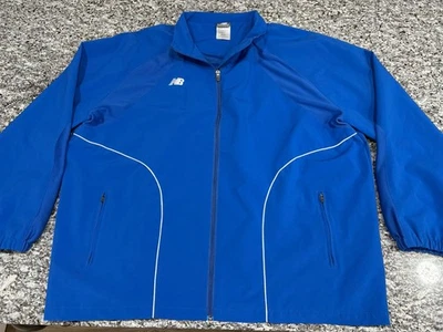 Chaqueta cortavientos New Balance azul para hombre talla 3x ventilada bolsillos con cremallera completa Foto 1 de 4