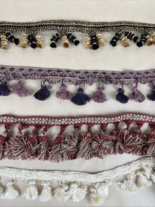8+ Yards Atemberaubend Handwerk Vorhang Nähen Quaste Fransenborte Bommel Quaste Polsterung - Bild 1 von 6