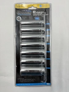 Power Torque 8 Piece 1/2 Inch Drive Deep 6 Point Metric Socket Set - GM4220 - Picture 1 of 4
