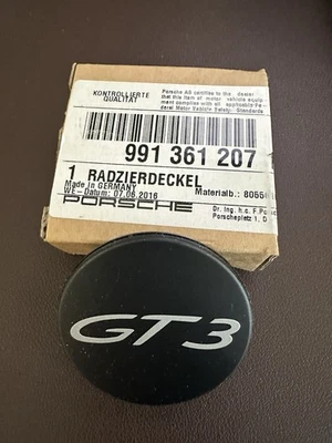Tapacubos centrales bloqueo central originales Porsche 911 GT3 tapacubos negro mate Foto 1 de 4