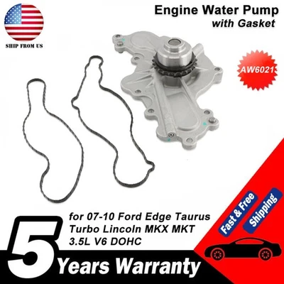 Water Pump For 2008-2010 Ford Edge Fusion Taurus Lincoln MKS MKT Mazda 3.5 3.7 - Image 1 of 4