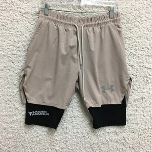 Pantalones Cortos Under Armour Pequeños Adultos Caqui HeatGear 2 en 1 Atléticos Correr Gimnasio Para Hombres S - Imagen 1 de 14