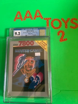 Atari 7800 Winter Games CGC Graded 9.2 Seal A+  Only graded copy on EBay! - Image 1 of 3