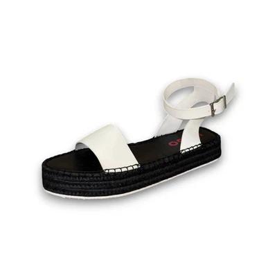 Sandalias para mujer HUGO Sun blancas hechas por el hombre EE. UU. 10 (Reino Unido 8 UE 40) precio de venta sugerido por el fabricante 150 USD Foto 1 de 4