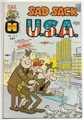 Sad Sack U.S.A. #2 (Harvey, 1973) – Stories of Illinois – File Copy – VF - Image 1 of 2