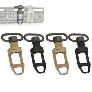 2PCS QD Low Profile Ambush Loop Point For 20mm Picatinny Rail Sling Swivel Mount - Picture 1 of 14