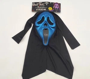 Rare Metallic Blue Ghostface Scream Mask Fun World Div. EU Inc. (8501) 1997 New - Picture 1 of 11