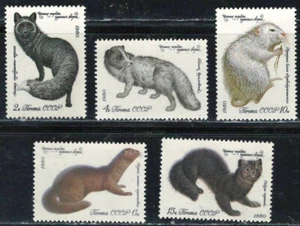 RUSSIA USSR CCCP 1980 VF MNH Stamps Set Scott # 4838-4842 " Animals " - Picture 1 of 1
