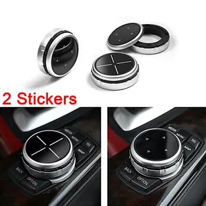 Silver Multimedia Knob Ring Cover Controller for BMW 1 3 5 Series X1 X3 X6 - Picture 1 of 13