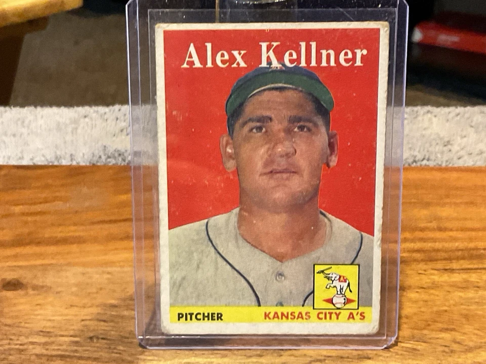 ALEX KELLNER 1958 Topps #3 Kansas City Athletics Baseball Card VG EX - Image 1 of 3