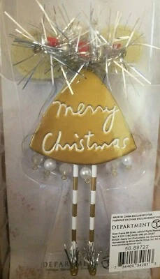 NIP Dept 56 SANDRA MAGSAMEN Merry Christmas ARTFUL ANGELS Ornament New Foto 1 de 4