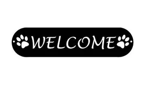 Dog Paws Welcome Sign #A caps - Made in USA - Picture 1 of 4