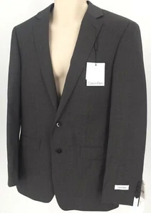 Blazer para hombre Calvin Klein 191040 gris a rayas lana dos botones talla 42R - Imagen 1 de 5