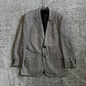 Savile Row Mens Grey Speckled 2 Button Blazer  100% Silk  Size 42R - Picture 1 of 12