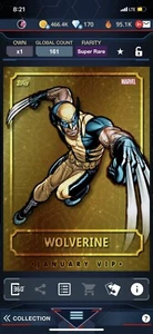 Topps Marvel Collect January 2023 SR Hero VIP Wolverine 161cc - Picture 1 of 3
