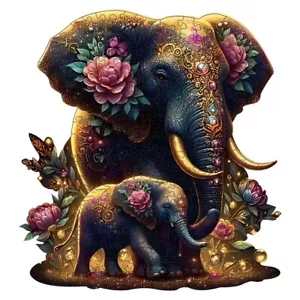 A3 Elephant Jigsaw Puzzle ๐ Creative Irregular Wooden Pieces! - Picture 1 of 7