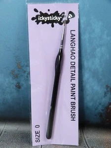 Pincel de pintura IckySticky Langhao detalle cabello natural punta redonda, talla 0. - Imagen 1 de 2