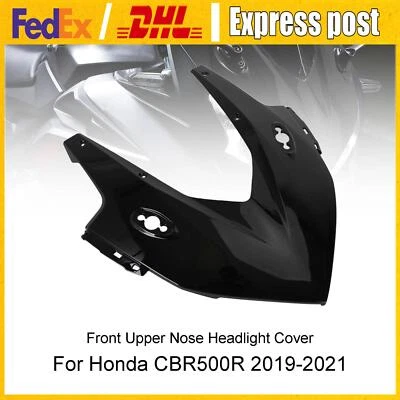 Front Nose Headlight Panel Cover Fairing For Honda CBR500R 2019-21 Blk EF2 - Image 1 of 4