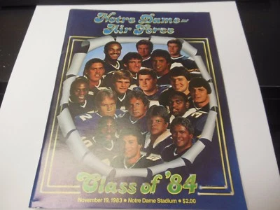 1983 AIR FORCE VS NOTRE DAME IRISH NCAA FOOTBALL PROGRAM NOTRE DAME STADIUM RARE - Image 1 of 3