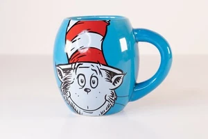 LARGE 18 OZ DR. SEUSS CAT IN THE HAT BLUE COFFE/TEA MUG/CUP TEACHER - Picture 1 of 5
