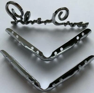 SILVER CROSS COACH BUILT PRAM HOOD CORNERS SHIELDS CHROME SPARES - BALMORAL - Picture 1 of 1