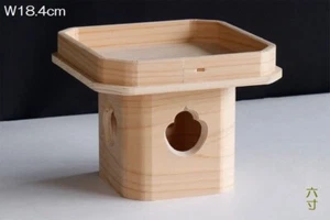 Japanese SHINTO Offering stand SANPO Japanese cypress KAMIDANA 六寸 W18.4cm - Picture 1 of 3