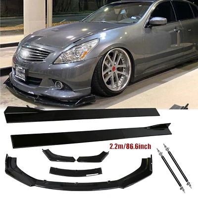 For Infiniti G35 Front Bumper Lip Splitter Spoiler Strut Rods Foto 1 de 4