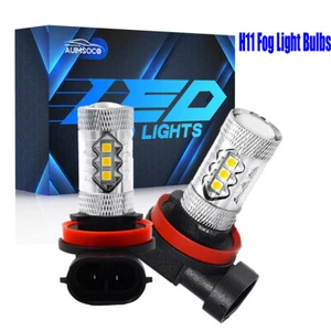 For Volkswagen Jetta 2015-2019 - 6000K White H11 LED Fog Driving Light Bulbs Kit - Picture 1 of 12