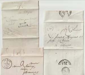 1802/41 FRANCIA x 3 DIFF LE MANS PMK LETTERE PARTE CONTENUTO STAMPATO GIUSTIZIA - LEGGE - Foto 1 di 3