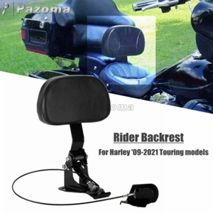 Driver Rider Backrest Black Fits Harley Touring Electra Glide Road King 2009-21 - Bild 1 von 8
