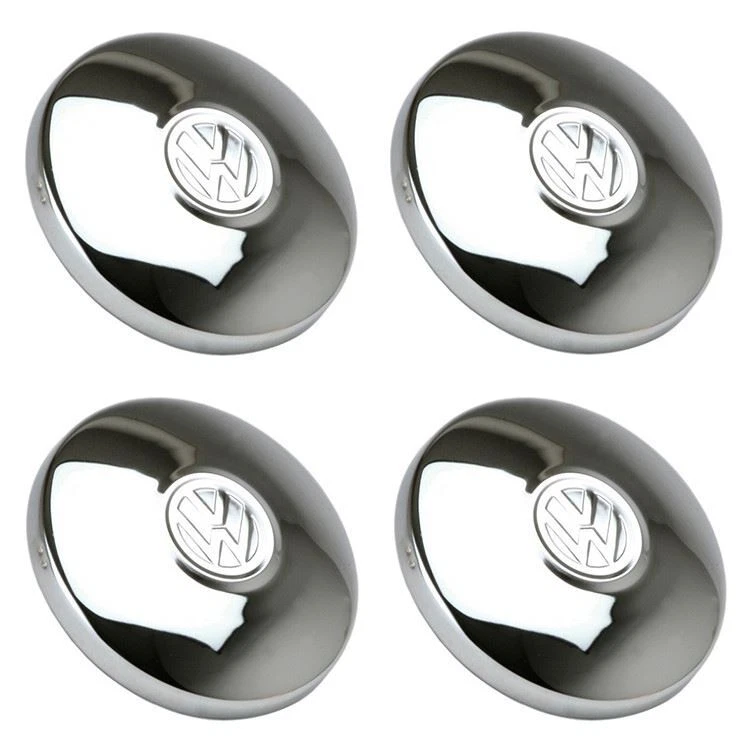 Vw Bug 4 Lug 铬轮毂盖 1968 - 77,Vw Bus 1974 - 79。 4件套 — 第 1/2 张图片