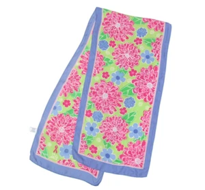 Vtg Y2K Lilly Pulitzer for Ford Floral Fight Breast Cancer 2005 Silk Scarf /949 - Picture 1 of 3