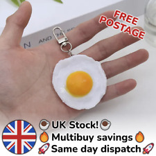 Food Keyring Egg Fried Keychain Partner Gift Xmas Bag Filler