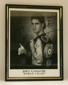 Autographed Joey Gamache World Champ Photo in Photo Frame - Picture 1 of 7