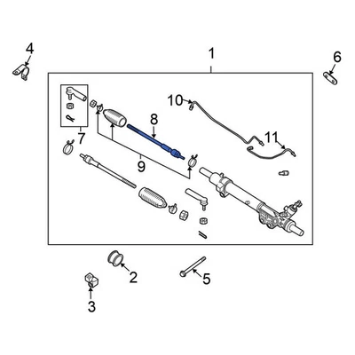 For Nissan Titan 2004-2015 Nissan 485207S025 Left Outer Steering Tie Rod End Foto 1 de 4