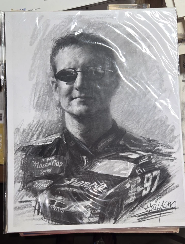 Nascar Racing #97 Kyle/Kurt Busch?Boceto a lápiz firmado Hayan (?) Foto 1 de 1
