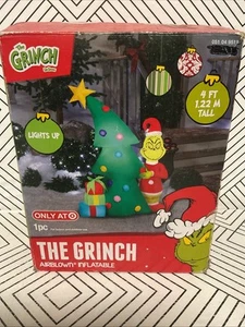 🎄 The Grinch Dr. Seuss Christmas Tree Inflatable Lighted 4ft Gemmy 🆕AS SHOWN - Picture 1 of 4