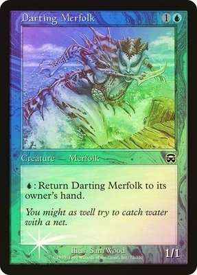 Mercadian Masques  MTG  FOIL  Darting Merfolk  Magic - Image 1 of 2