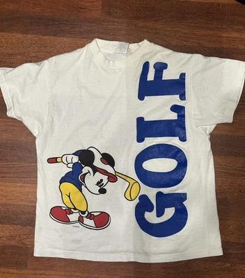 Vintage Disney Mickey Mouse Golf Club  Men's Short Sleeve Size Large T-Shirt - Image 1 of 4
