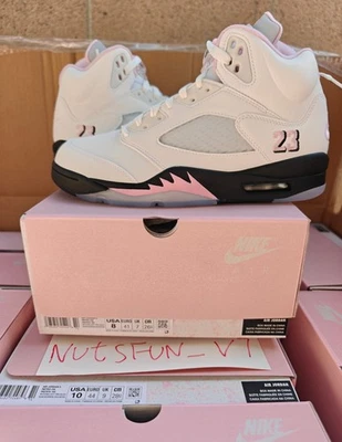 Air Jordan 5 Retro Medio Suave Rosa HQ7978-102 Hombres Talla 8-13 ENVÍO AHORA Foto 1 de 4