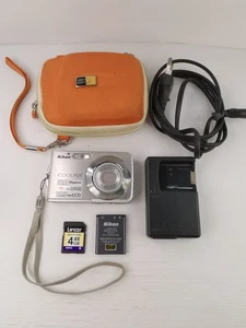 Nikon Digital Camera Coolpix S210 8.0MP Silver Tested - Imagen 1 de 14