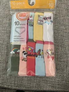 Wonder Nation ~ Calzoncillos de ropa interior sin etiquetas 10 pares de algodón ~ Talla 10 - Imagen 1 de 4