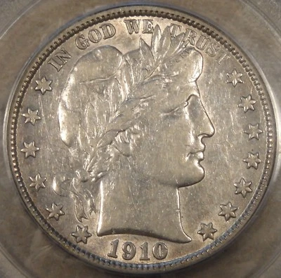1910-S Barber Half Dollar 50c PCGS Certified AU50 - Image 1 of 4