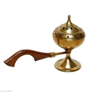Lovely Brass Incense Loban Camphor Burner Dhuni -Handmade 250g Collectible Gift - Picture 1 of 6