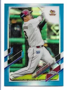 Hideto Asamura 2021 Topps Chrome NPB Nippon Baseball Blue Refractor #188 #/150 - Bild 1 von 2
